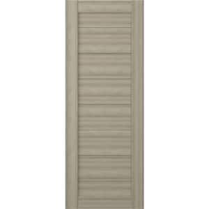 Ermi 18 in. W x 80 in. H x 1-3/4 in. D 8 Solid Core Shambor Prefinished Wood Interior Door Slab