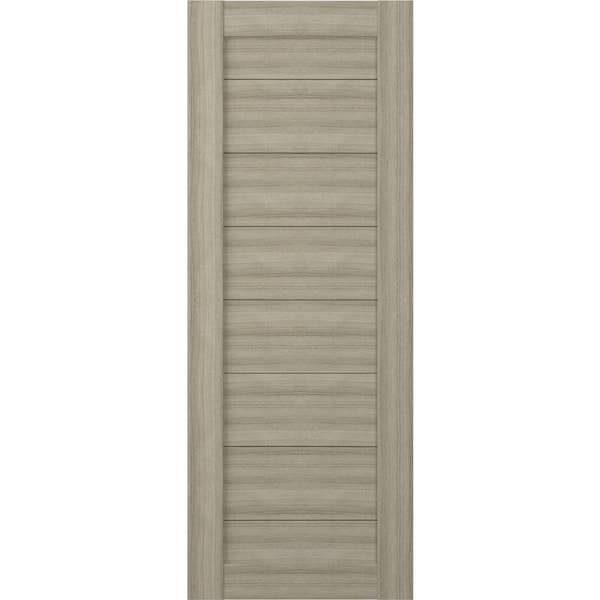 Belldinni Ermi 24 in. W x 80 in. H x 1-3/4 in. D 8-Panel Solid Core Shambor Prefinished Wood Interior Door Slab