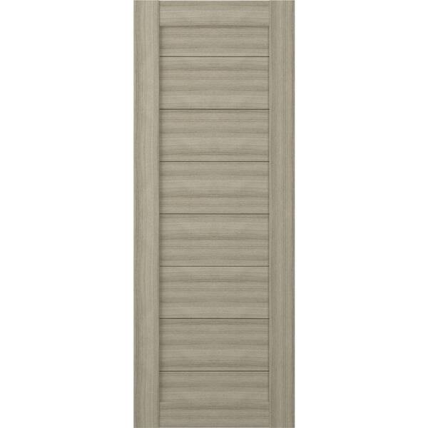 Belldinni Ermi 36 in. W x 80 in. H x 1-3/4 in. D 8-Panel Solid Core Shambor Prefinished Wood Interior Door Slab