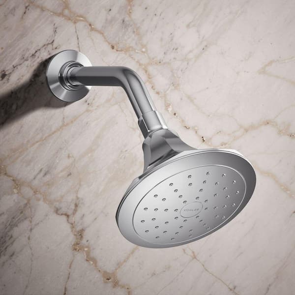 Memoirs 1-Spray Patterns 5.5 in. Wall Mount Fixed Shower Head in Polished Chrome