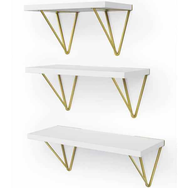 Unbranded White Wall Shelves for Bedroom, Living Room, Bathroom, Kitchen, Shelves for Wall Decor Set of 3
