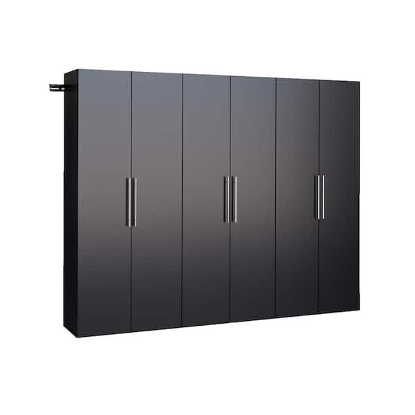 Prepac HangUps 90 in. W x 72 in. H x 16 in. D Storage Cabinet Set J in Black ( 3 Piece )