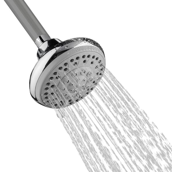 AKDY 3-Spray 4 in. Single Wall Mount Fixed Adjustable Shower Head in Chrome