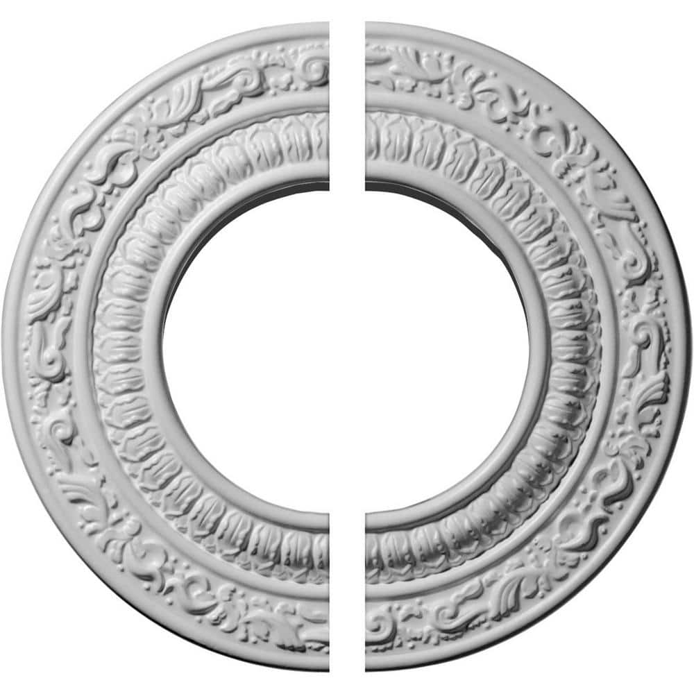 Andrea White Split Round Decorative Ceiling Medallion