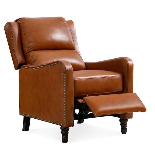 LUE BONA 26 in. W Retro Camel Living Room Chairs Recliner