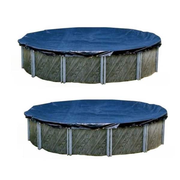 Swimline 18 ft. Round Above Ground Winter Swimming Pool Protective Cover (2-Pack)