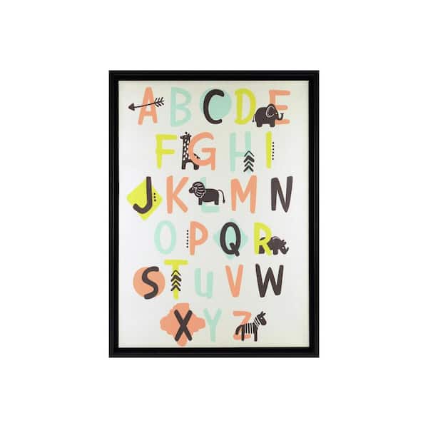 Linden Ave 12.5 in. x 15.5 in. Alphabet 1-Piece Framed Linen Float