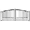 ALEKO Paris Style 16 ft. x 6 ft. Black Steel Dual Driveway Fence Gate ...