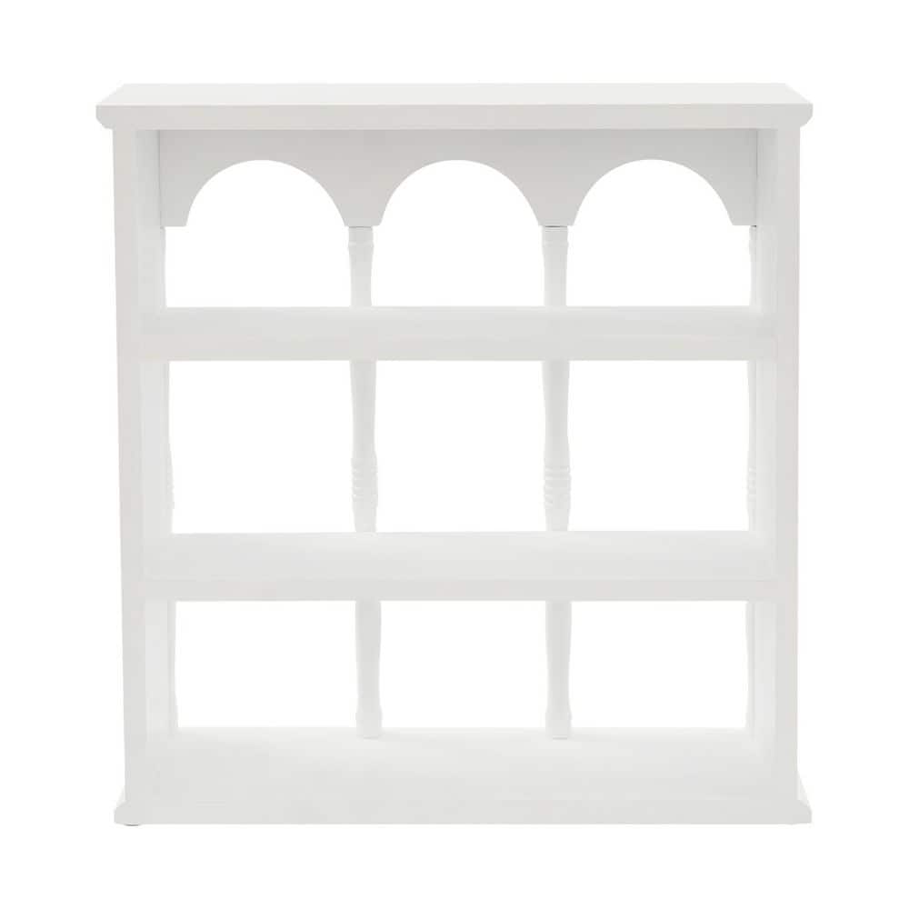 White 18.5 in. x 5.9 in. x 19.2 in. Wood Decorative Stand Vintage Wall-Mounted Cup Display Rack price history on PriceWatchPro