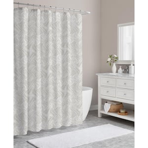 Basketweave Cafe Polyester Canvas Shower Curtain