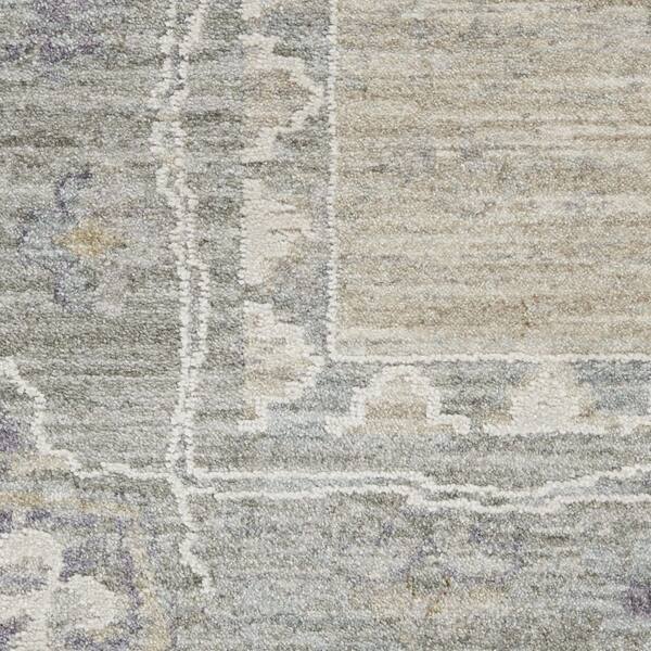 4 ft. x 6 ft. Gray and Dark Gray Floral Power Loom Area Rug