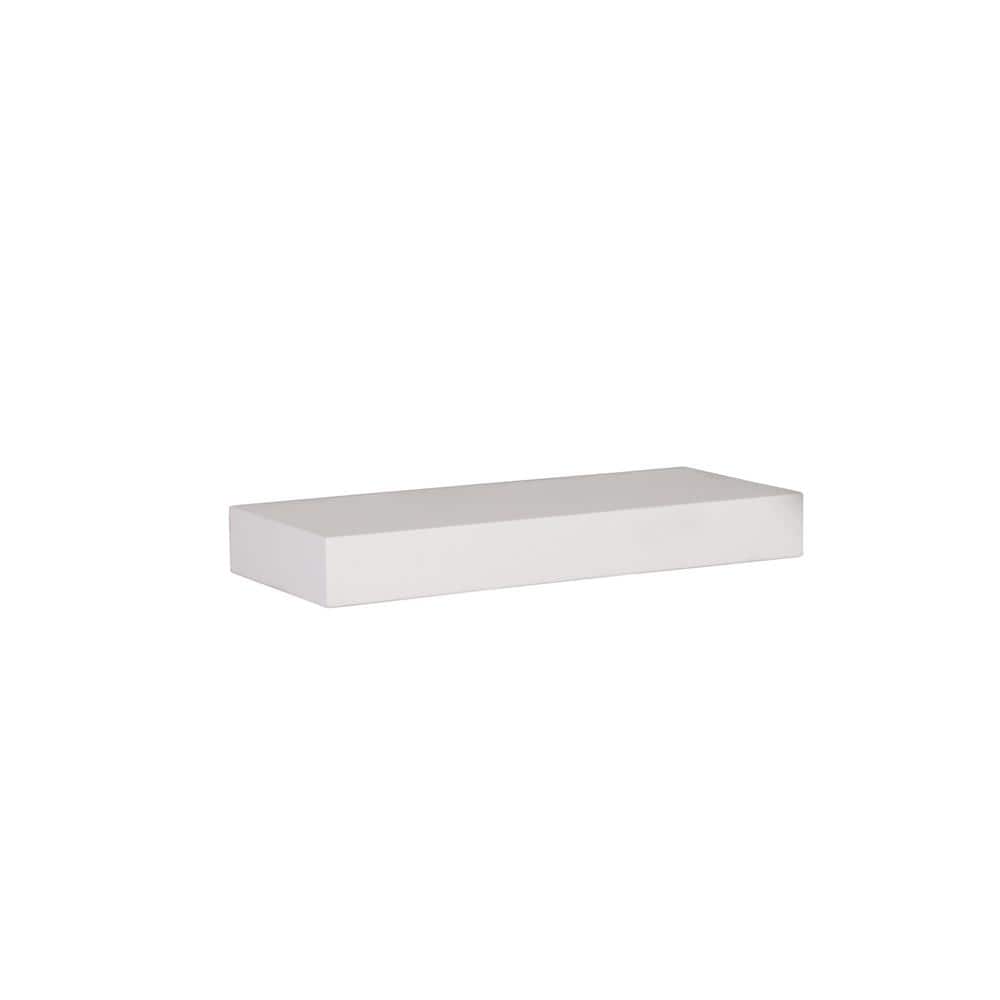 White MDF Floating Wall Shelves Set of 3 for Living Room