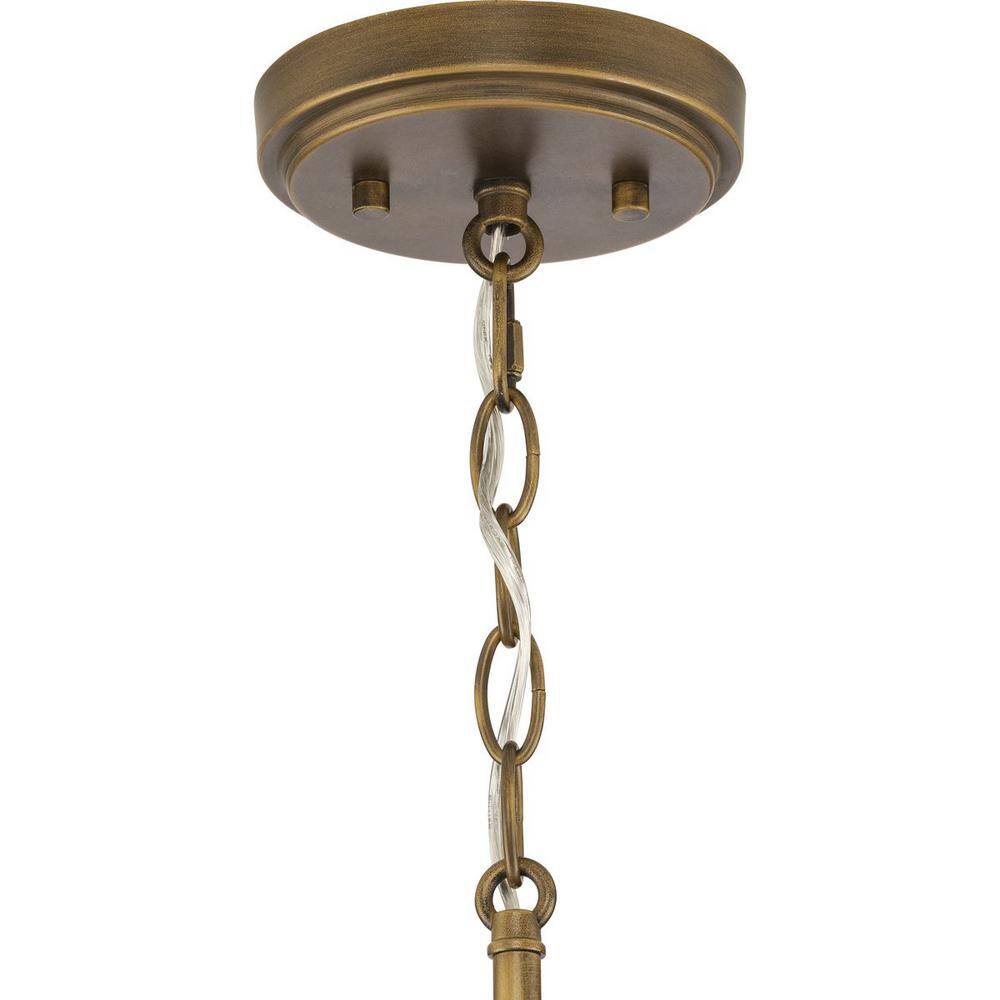 Burgess Aged Bronze Glass Farmhouse Pendant Light