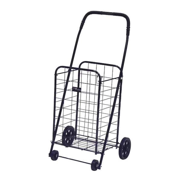 easy wheels collapsible steel shopping cart