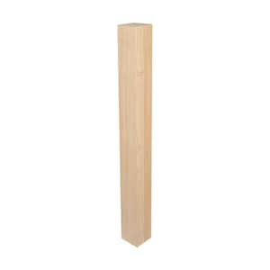 35-1/4 in. x 3-1/2 in. Unfinished North American Solid Hardwood Kitchen Island Leg