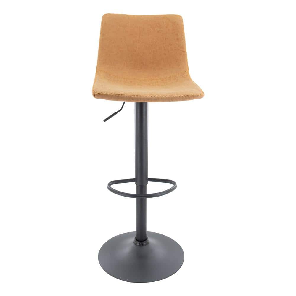 Tilbury Light Brown Adjustable Swivel Bar Stools with Footrest Set of 2
