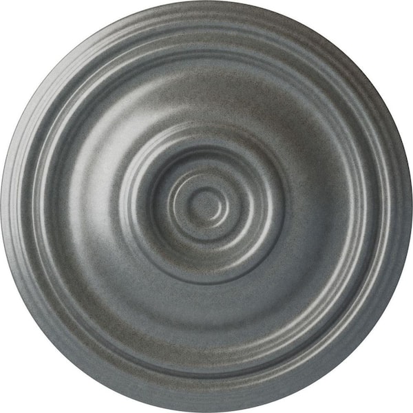 Ekena Millwork 14-3/4 in. x 1-3/4 in. Traditional Urethane Ceiling Medallion (Fits Canopies upto 4 in.), Platinum