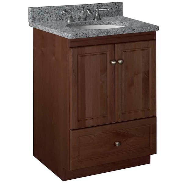 Simplicity by Strasser Ultraline 24 in. W x 21 in. D x 34.5 in. H Bath Vanity Cabinet without Top in Dark Alder