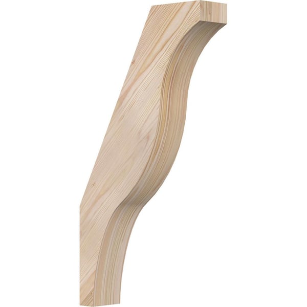 Ekena Millwork 3 1/2"W x 14"D x 26"H Funston Smooth Knee Brace, Douglas Fir