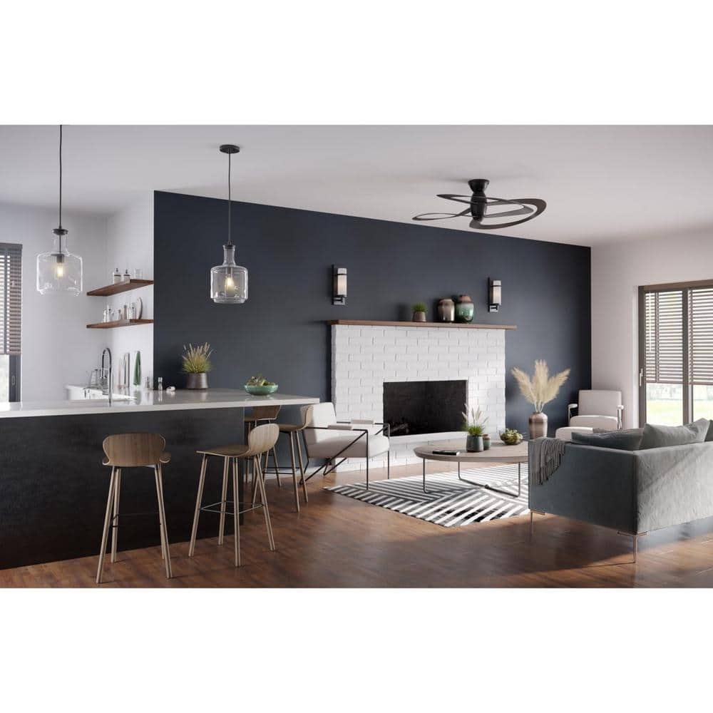 Willacy Black 48-Inch Smart Ceiling Fan with Remote