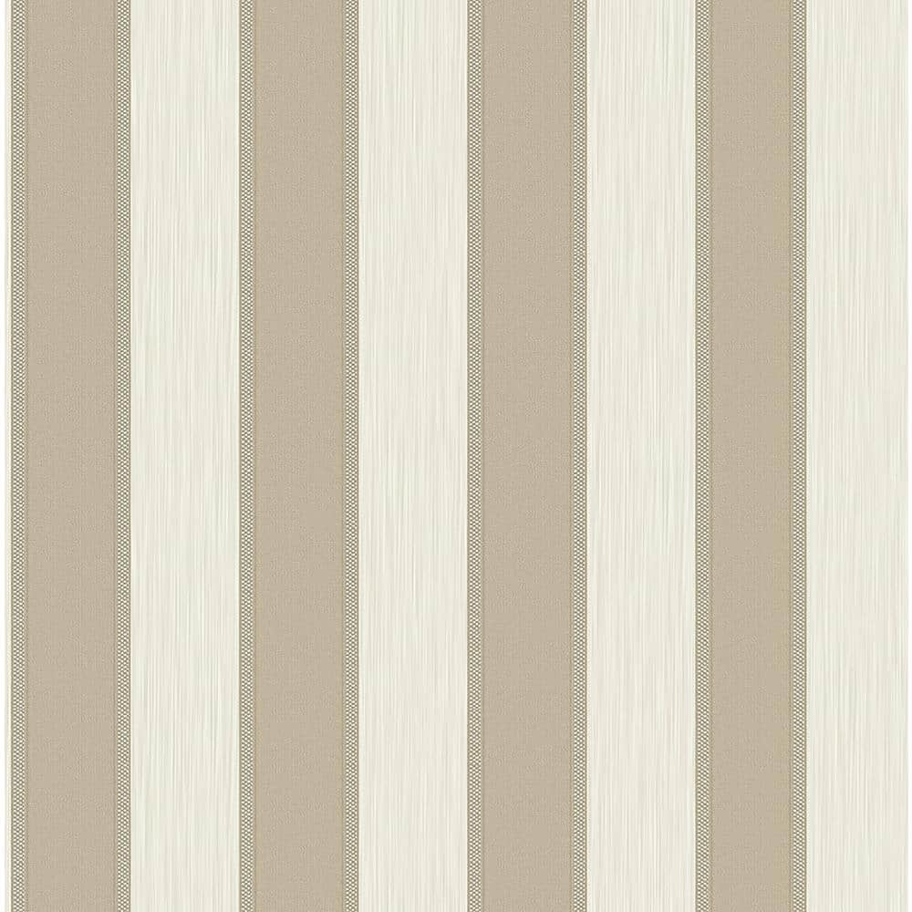 Ornamenta 2 Taupe Beige Classic Stripe Design Non-pasted Vinyl On Paper 