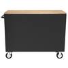 Husky Tool Storage 46 in. W x 18 in. D 9-Drawer Mobile Workbench Cabinet in Gloss Black H46X18MWC9BLK