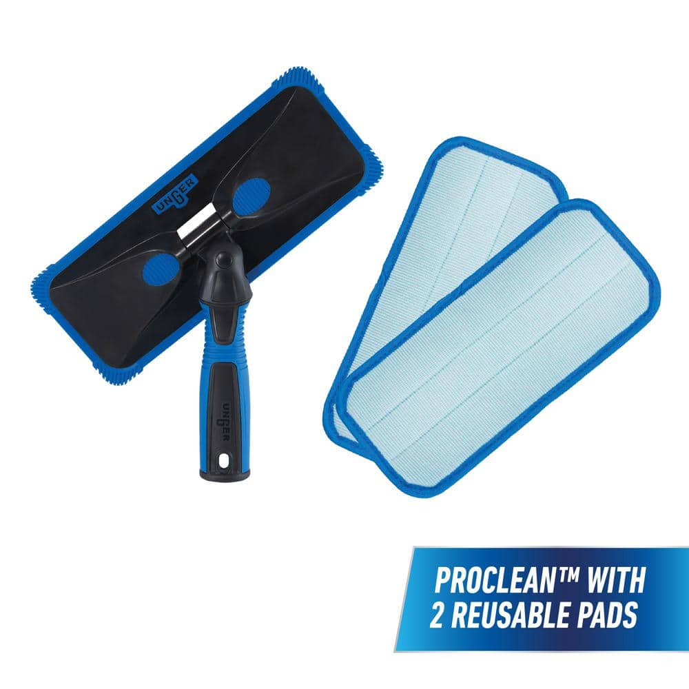  Unger Professional ProClean Indoor Window Cleaning Kit with 2ft  Pole : Health & Household