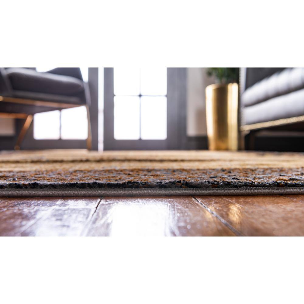 Handmade Braided Abstract 8' x 10' Gray Synthetic Rug