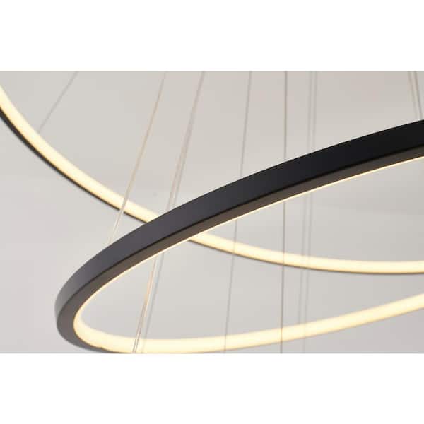 Alijoh 6-Light Gold Aluminum LED Chandelier with White