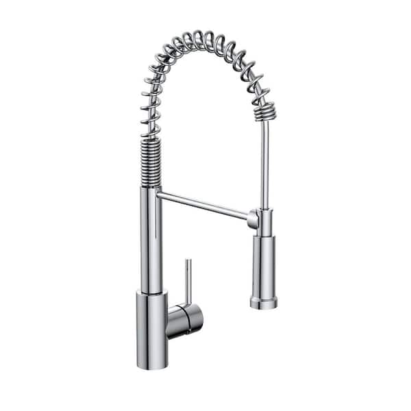 Glacier Bay Single-Handle Pull Down Spring Sprayer Kitchen Faucet in Chrome