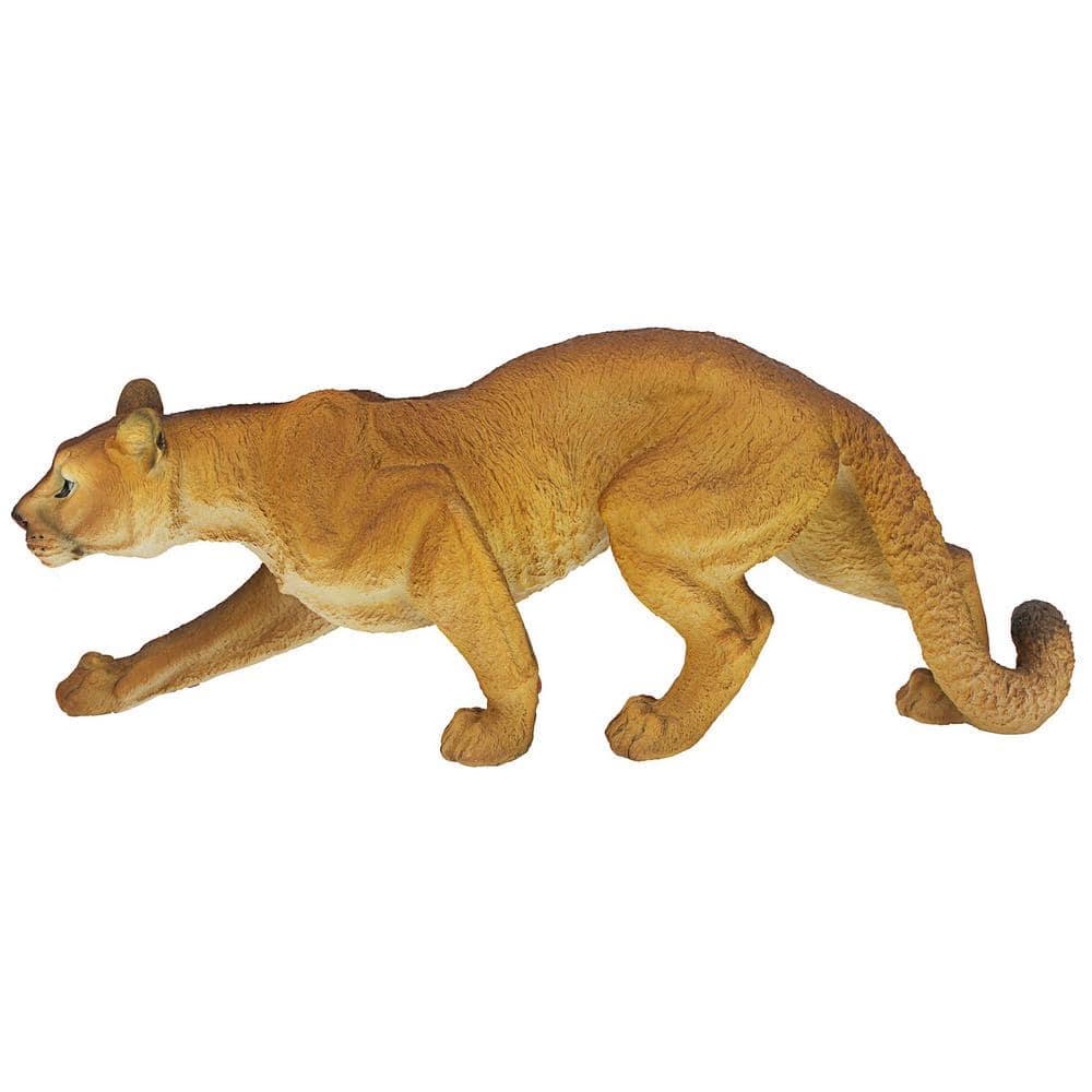 Realistic Hand-Painted Resin Mountain Cougar Garden Statue