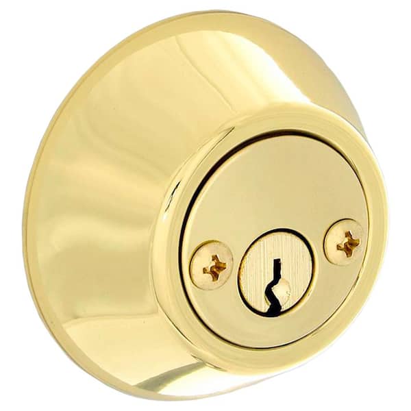 Schlage Double-Cylinder Deadbolt Lock, Bright Brass
