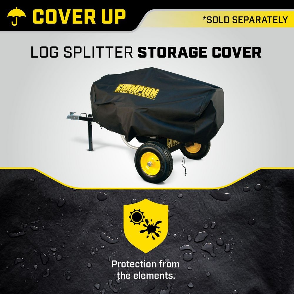 Black Weather-Resistant Polyester Log Splitter Cover
