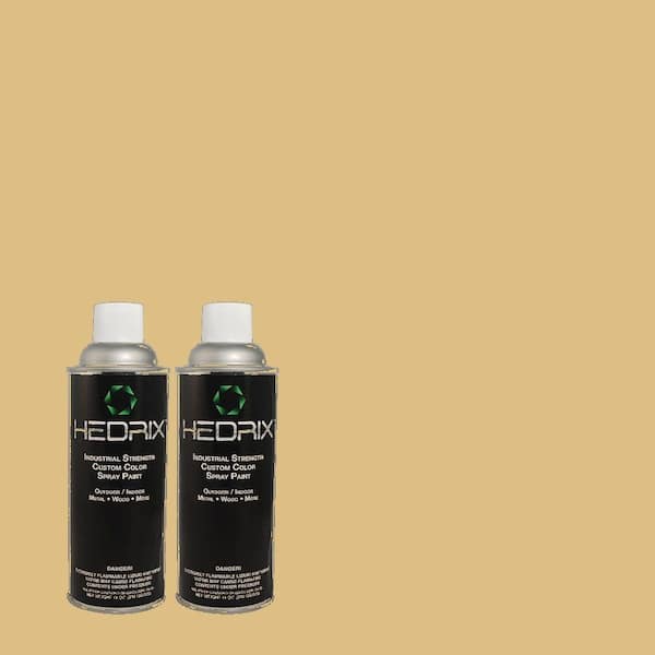 Hedrix 11 oz. Match of 350F-5 Camel Semi-Gloss Custom Spray Paint (2-Pack)
