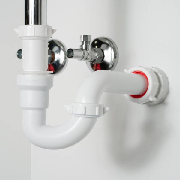 White Adjustable Bathroom Basin Sink 1 1/4 Connection Outlet Pipe 32/40mm Trap Syphon Waste Pipe 