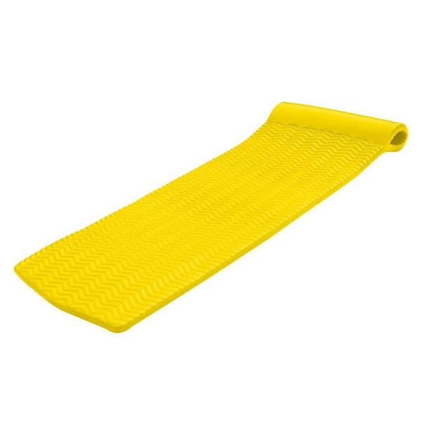 TRC Recreation Yellow Serenity 70 in. Thick Foam Mat Raft Lounger Pool Float (6-Pack)