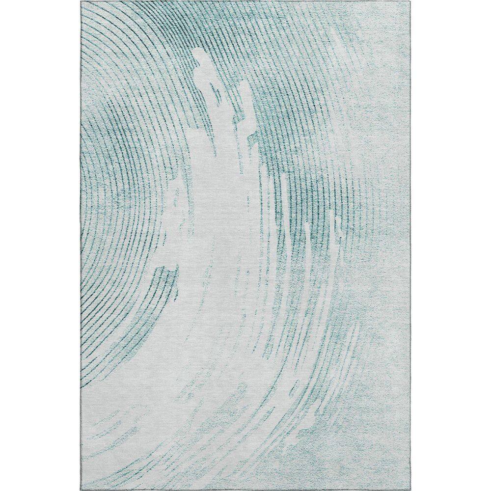 Mayfield Premium Machine Washable Abstract AMF2133 Teal 5 ft. x 7 ft. 6 in. Area Rug price history on PriceWatchPro