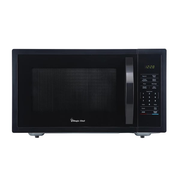 Magic Chef 1.6 cu. ft. Countertop Microwave in Black with Gray Cavity