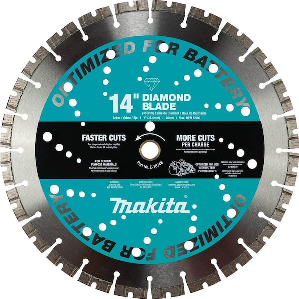 Makita 14 in. Thin Kerf Diamond Blade, Segmented