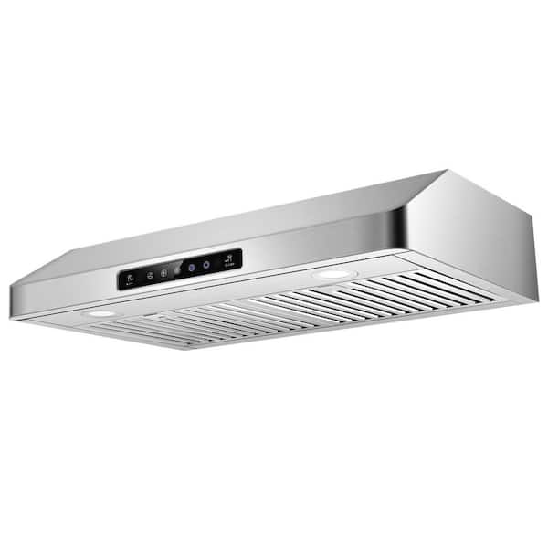 Under Cabinet Range Hood 700CFM, 3 Speed Fan, 3 Min Delay, 30 in. Kitchen Stove Vent Hood with 2 Dishwasher-Safe Filters