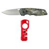 Milwaukee FASTBACK Camo Stainless Steel Folding Knife with 2.95 in. Blade with Compact Jobsite Knife Sharpener (2-Piece) 48-22-1524-48-22-1590