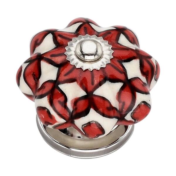 Mascot Hardware Blossom Fusion 1 61 In, Red Cabinet Knobs Home Depot