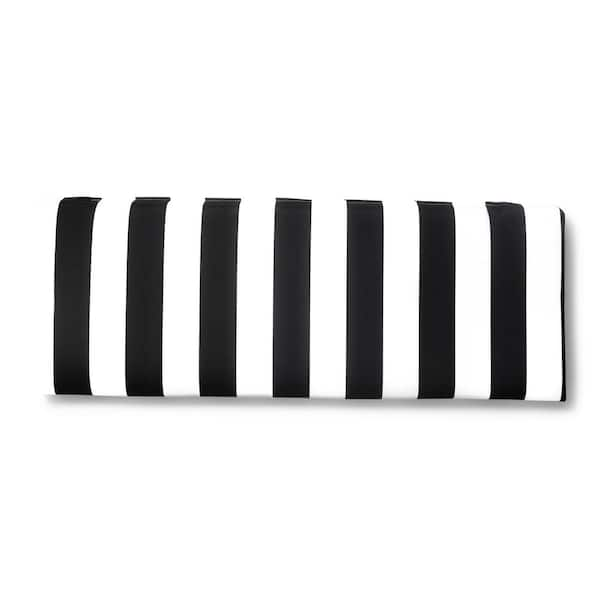 black and white stripe bench cushion