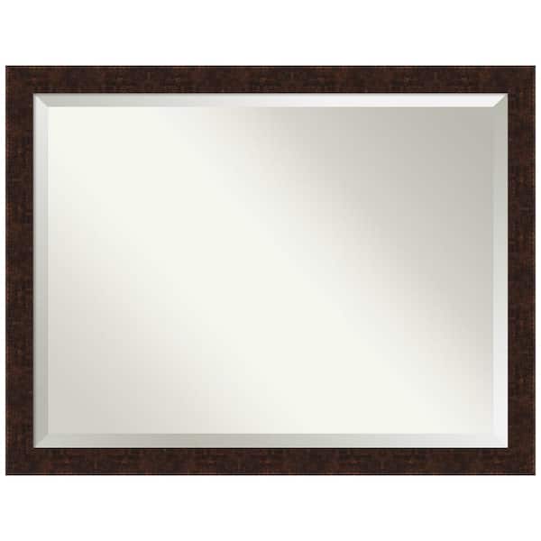 Amanti Art William Mottled Bronze Narrow 44 in. H x 34 in. W Framed Wall Mirror
