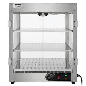 80 qt. 3-Tier 20 in. Stainless Steel Commercial Electric Food Warmer Buffet Server with 1 Warming Sections and 1 Crocks