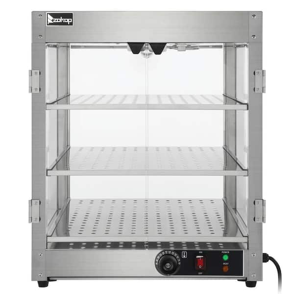 Karl home 80 qt. 3-Tier 20 in. Stainless Steel Commercial Electric Food Warmer Buffet Server with 1 Warming Sections and 1 Crocks