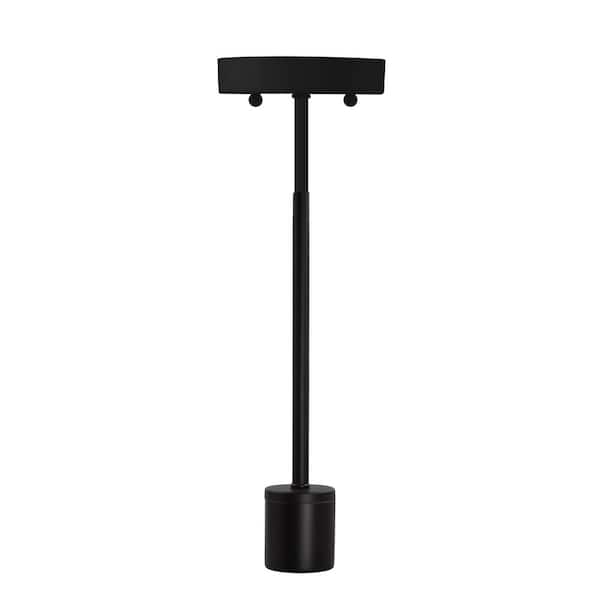 Unbranded Matte Black Pendant Light Kit with Partial Metal Rod