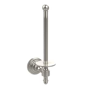 Retro Wave Collection Upright Single Post Toilet Paper Holder in Polished Nickel