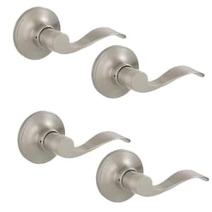 Millstreet Satin Nickel Passage Hall/Closet Door Handle (4-Pack)