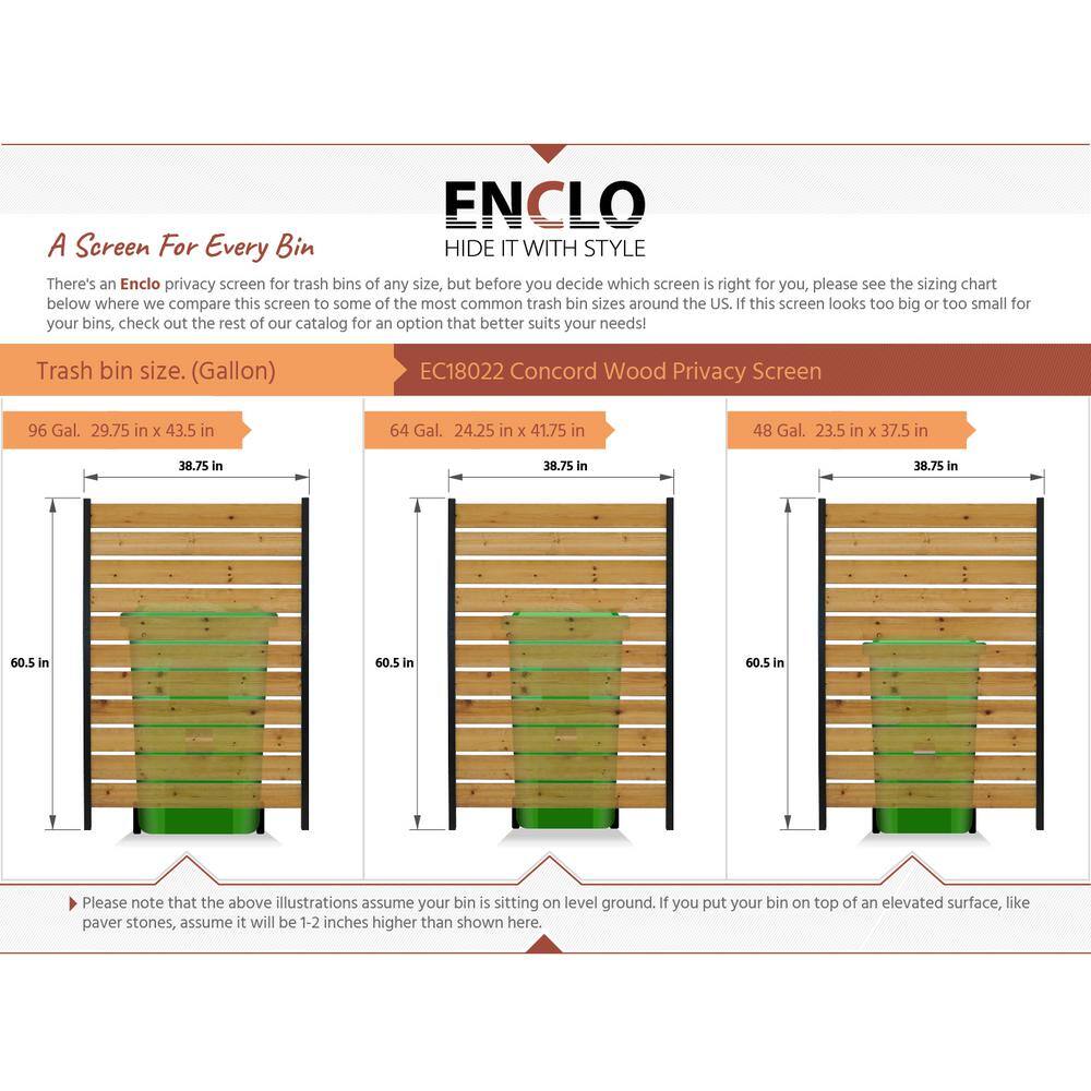 Concord 5ft x 3.2ft Cedar Wood Privacy Screen with Aluminum Posts